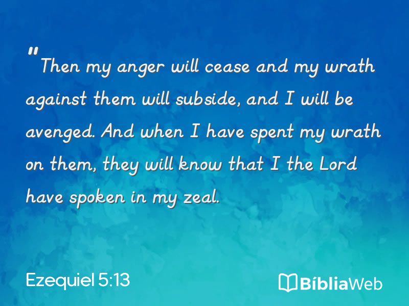 Ezequiel 5:13 em imagem para compartilhar