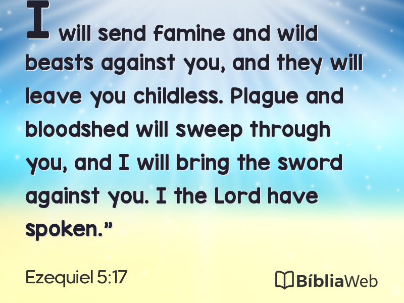 Ezequiel 5:17 em imagem para compartilhar