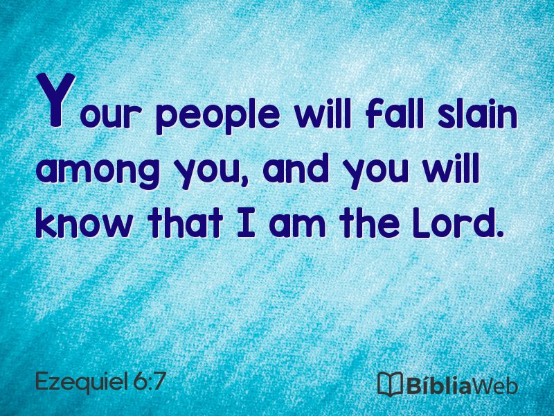 Ezequiel 6:7 em imagem para compartilhar