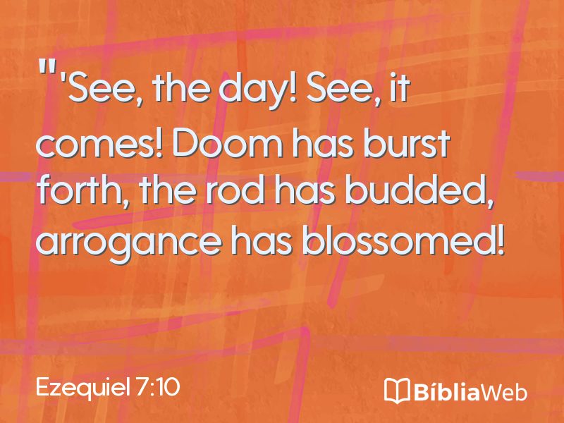 Ezequiel 7:10 em imagem para compartilhar