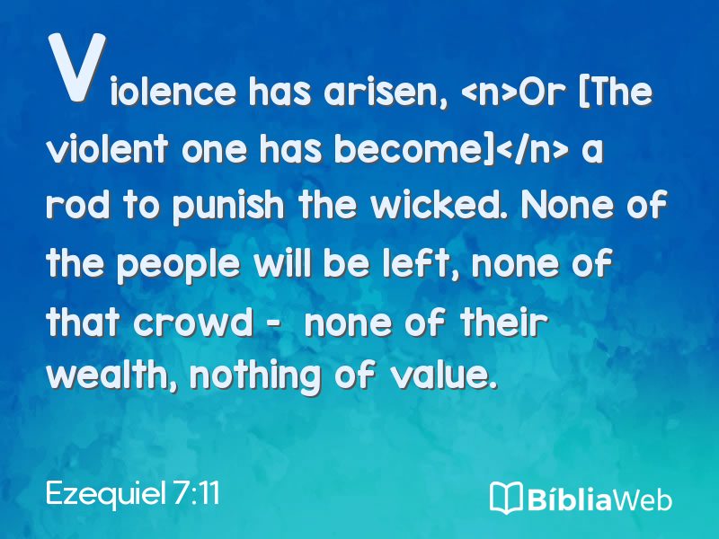 Ezequiel 7:11 em imagem para compartilhar