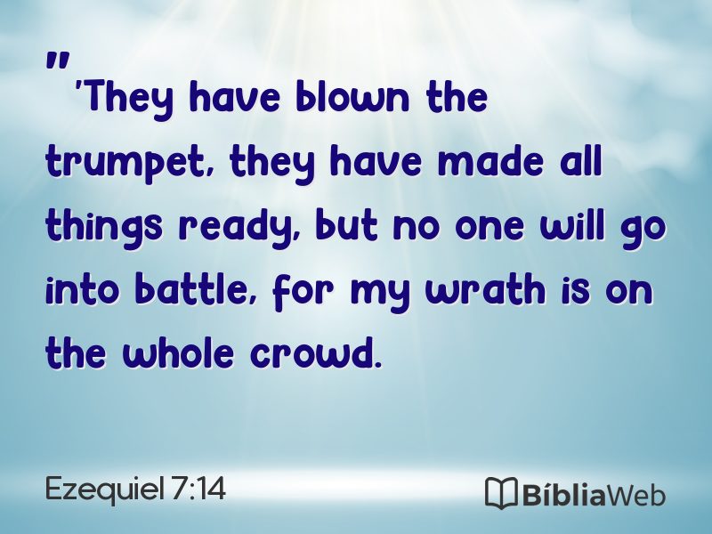 Ezequiel 7:14 em imagem para compartilhar