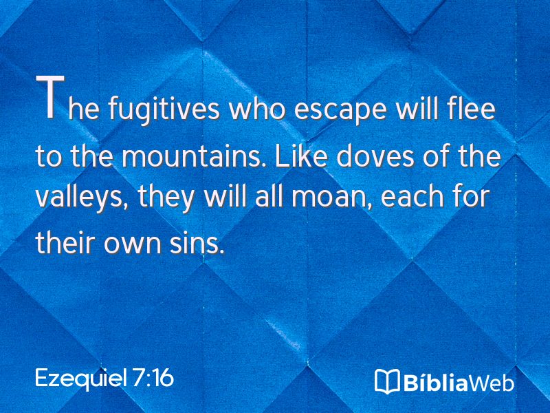 Ezequiel 7:16 em imagem para compartilhar