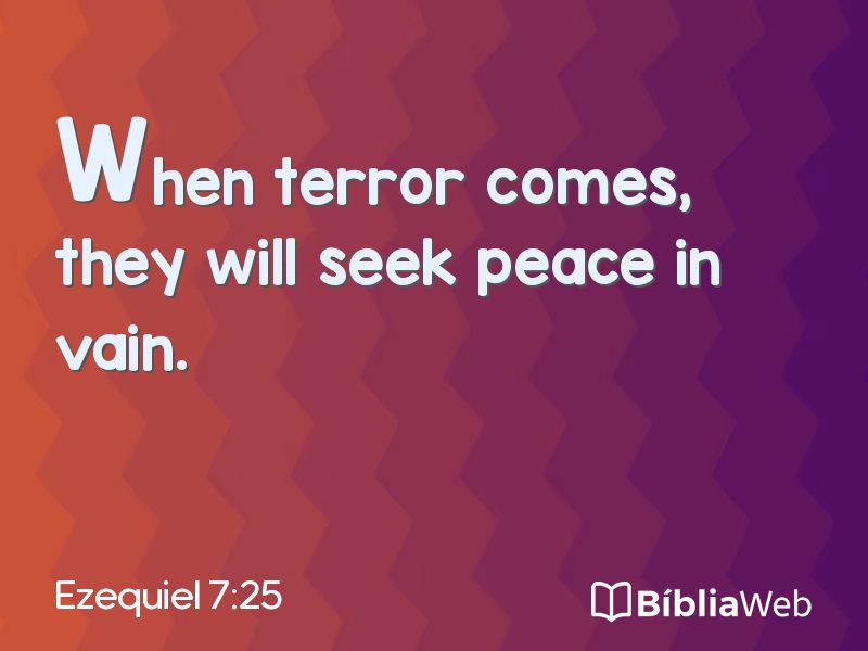 Ezequiel 7:25 em imagem para compartilhar