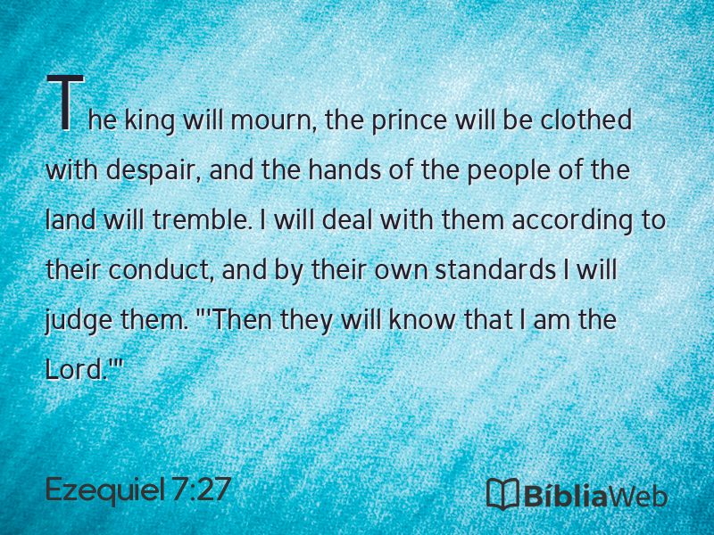 Ezequiel 7:27 em imagem para compartilhar
