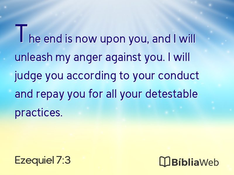 Ezequiel 7:3 em imagem para compartilhar