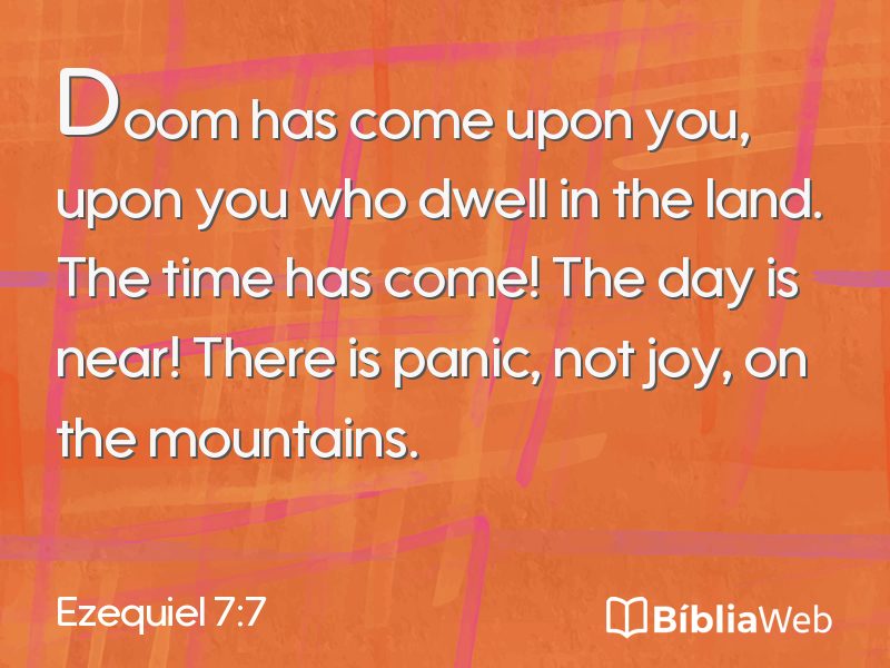 Ezequiel 7:7 em imagem para compartilhar