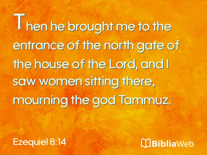 Ezequiel 8:14 em imagem para compartilhar