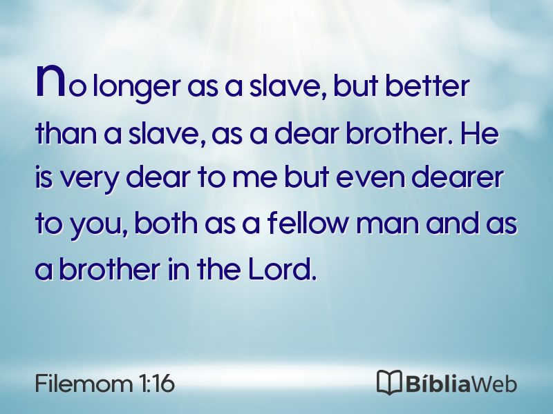 Filemom 1:16 em imagem para compartilhar