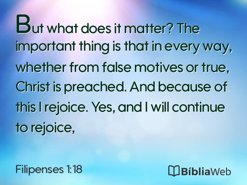 Filipenses 1:18 em imagem para compartilhar