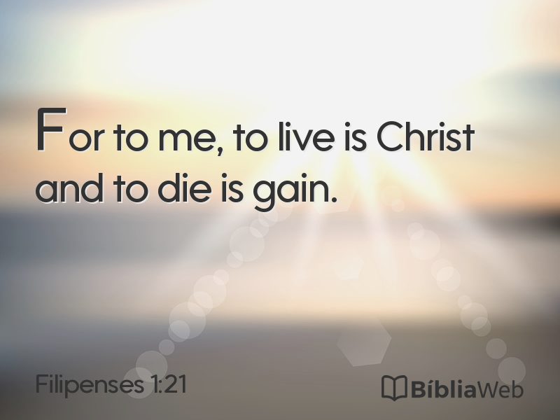 Filipenses 1:21 em imagem para compartilhar