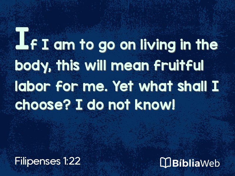 Filipenses 1:22 em imagem para compartilhar