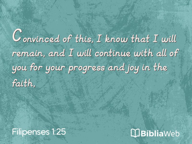 Filipenses 1:25 em imagem para compartilhar