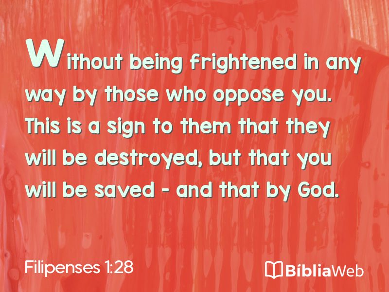 Filipenses 1:28 em imagem para compartilhar