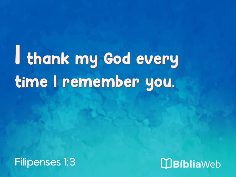 Filipenses 1:3 em imagem para compartilhar