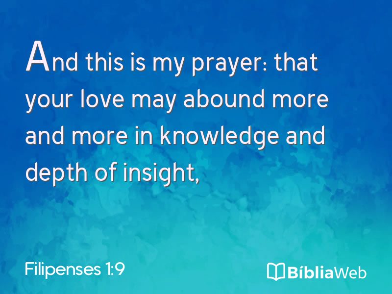 Filipenses 1:9 em imagem para compartilhar