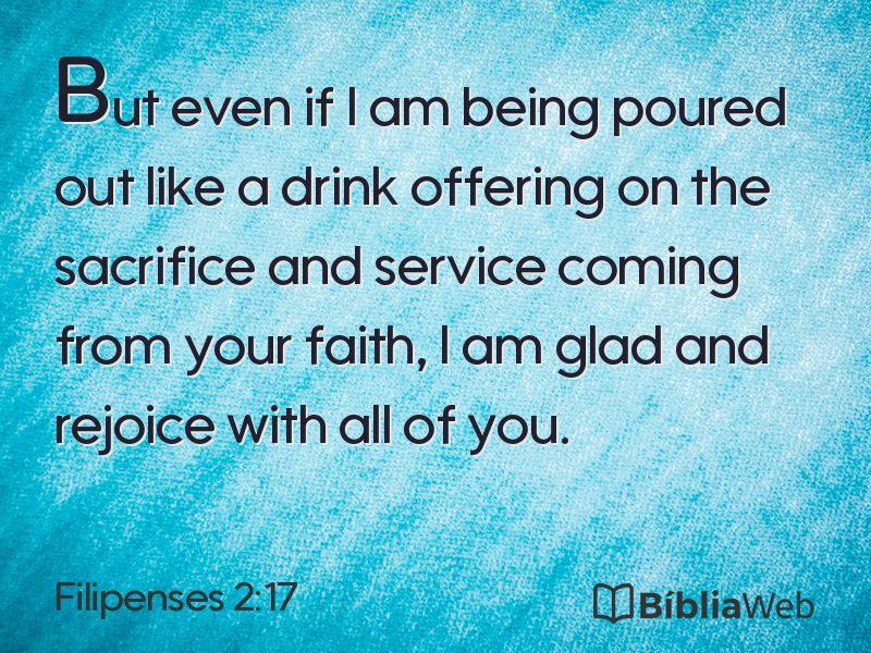 Filipenses 2:17 em imagem para compartilhar