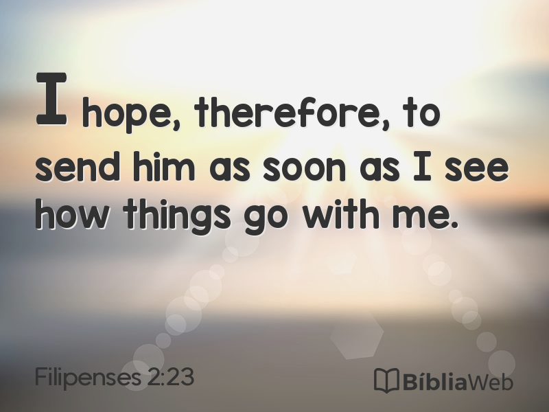 Filipenses 2:23 em imagem para compartilhar