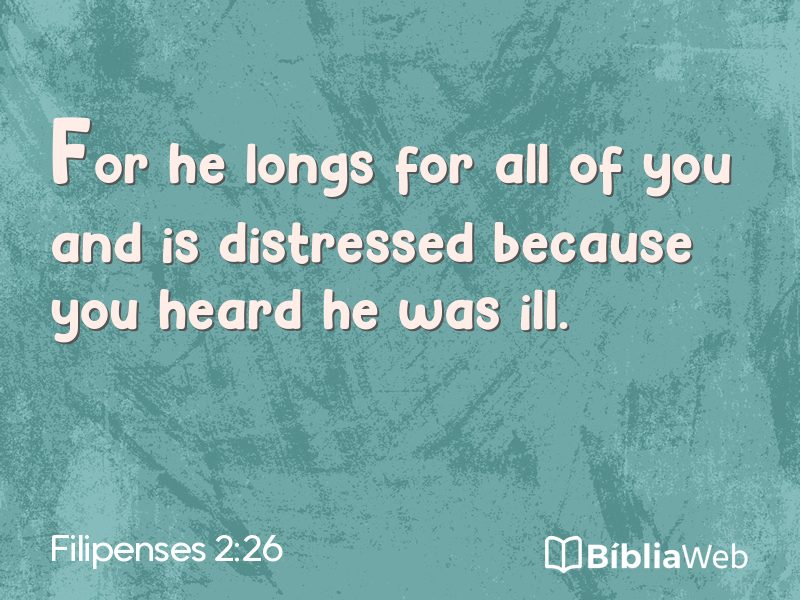 Filipenses 2:26 em imagem para compartilhar
