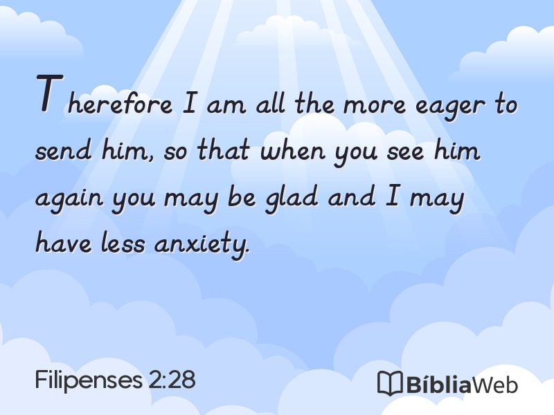 Filipenses 2:28 em imagem para compartilhar