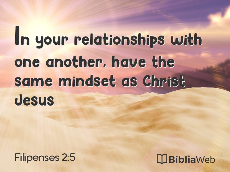 Filipenses 2:5 em imagem para compartilhar