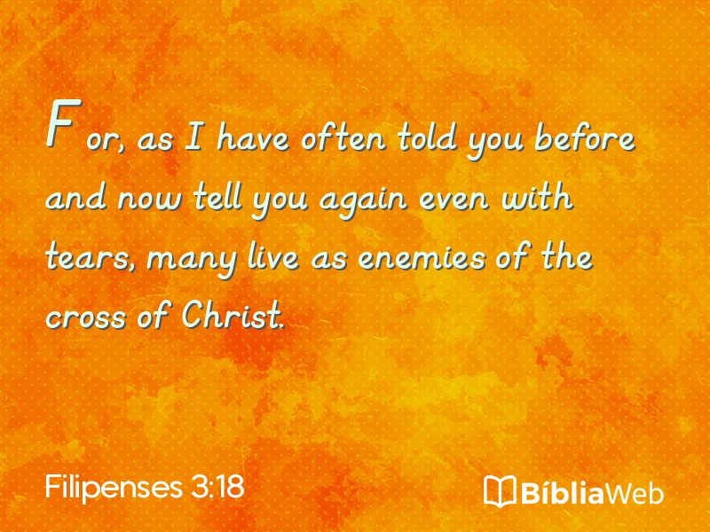 Filipenses 3:18 em imagem para compartilhar