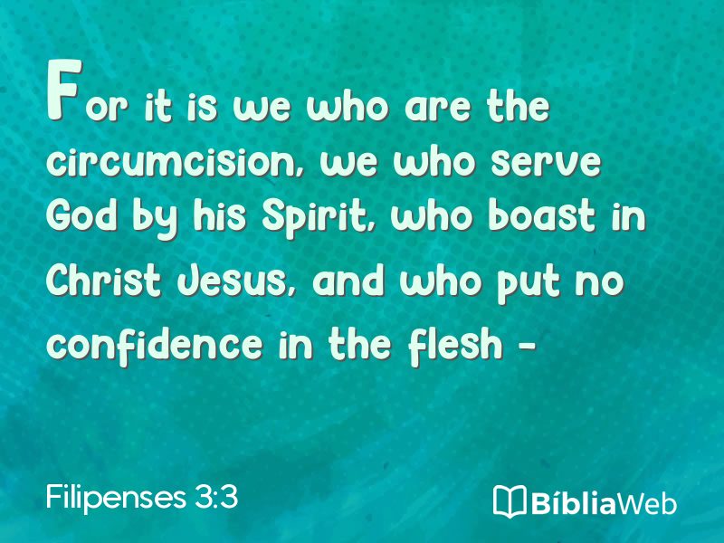 Filipenses 3:3 em imagem para compartilhar
