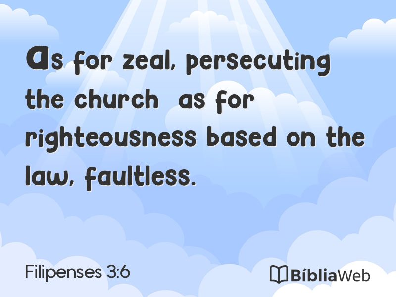 Filipenses 3:6 em imagem para compartilhar