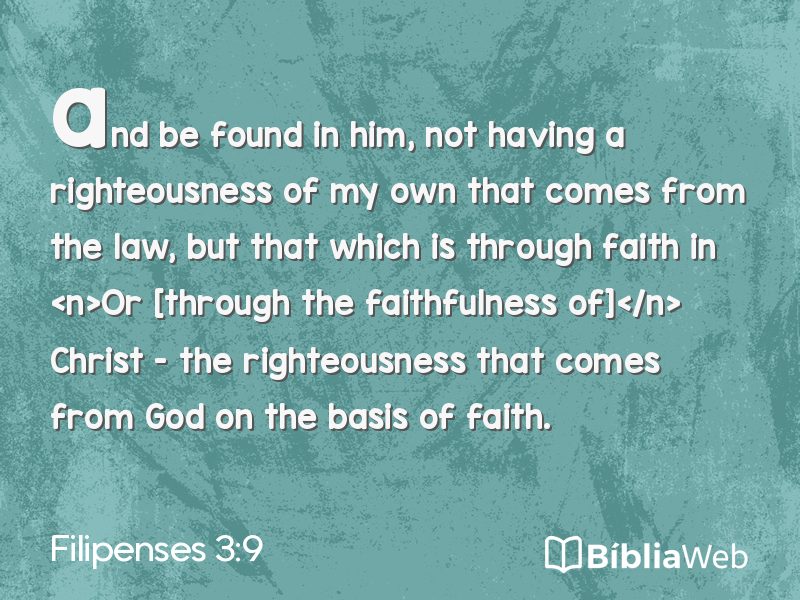 Filipenses 3:9 em imagem para compartilhar