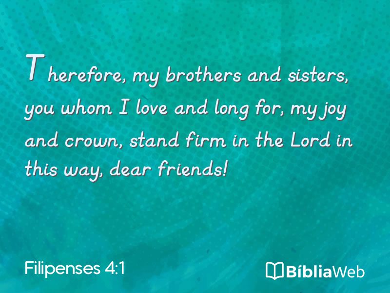 Filipenses 4:1 em imagem para compartilhar