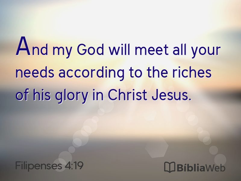 Filipenses 4:19 em imagem para compartilhar