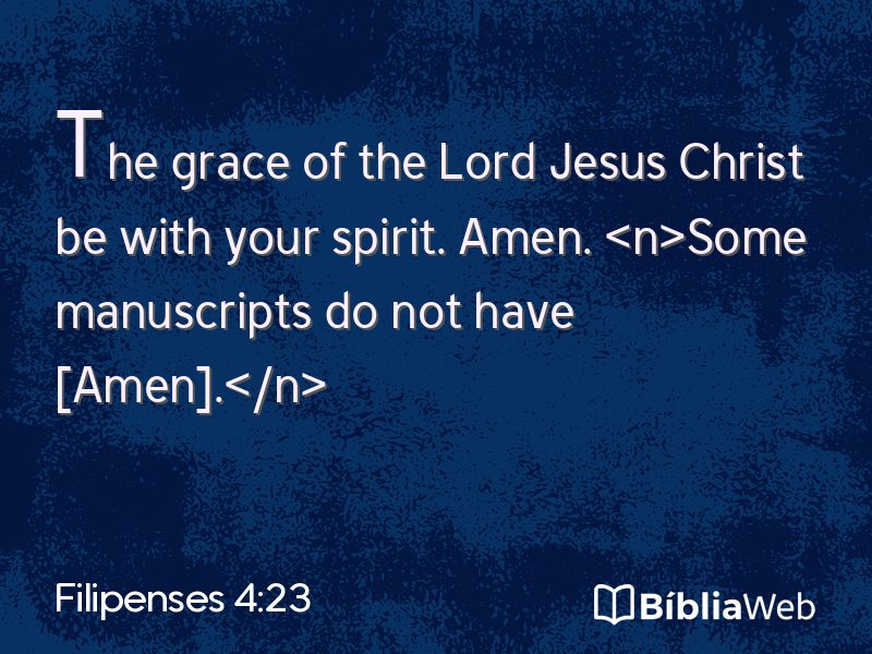 Filipenses 4:23 em imagem para compartilhar