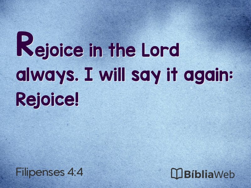 Filipenses 4:4 em imagem para compartilhar