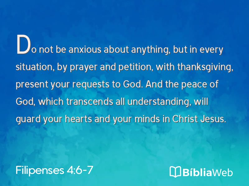 Filipenses 4:6-7 em imagem para compartilhar