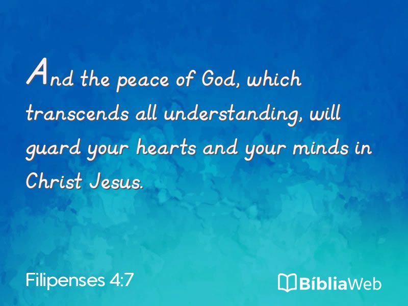 Filipenses 4:7 em imagem para compartilhar