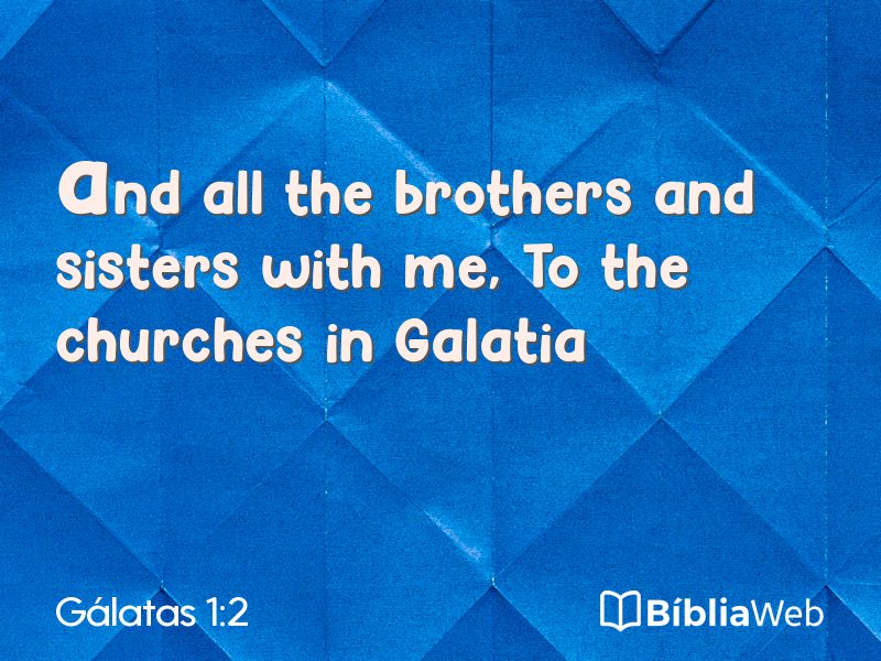 Gálatas 1:2 em imagem para compartilhar