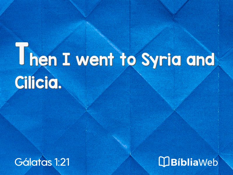Gálatas 1:21 em imagem para compartilhar