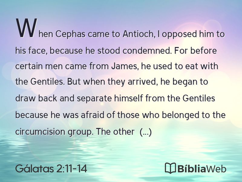 Gálatas 2:11-14 em imagem para compartilhar