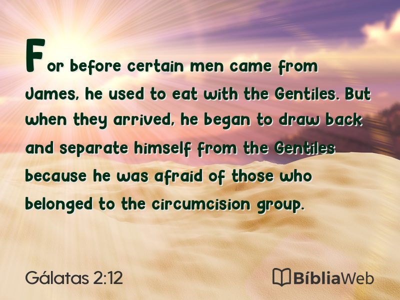 Gálatas 2:12 em imagem para compartilhar