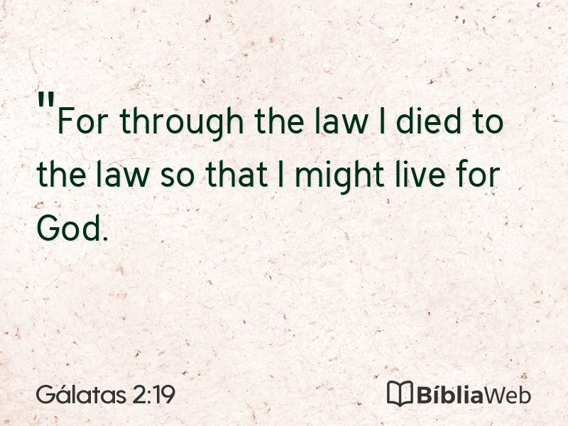 Gálatas 2:19 em imagem para compartilhar