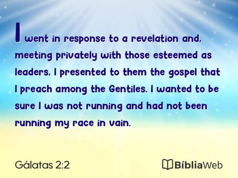 Gálatas 2:2 em imagem para compartilhar