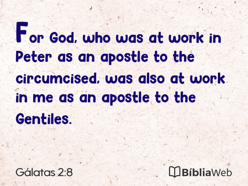 Gálatas 2:8 em imagem para compartilhar