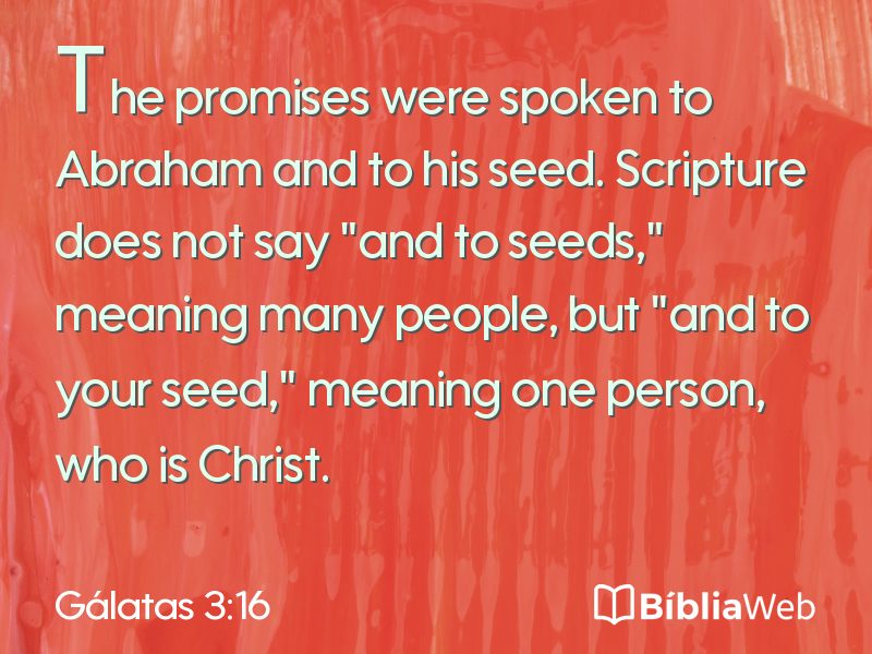 Gálatas 3:16 em imagem para compartilhar