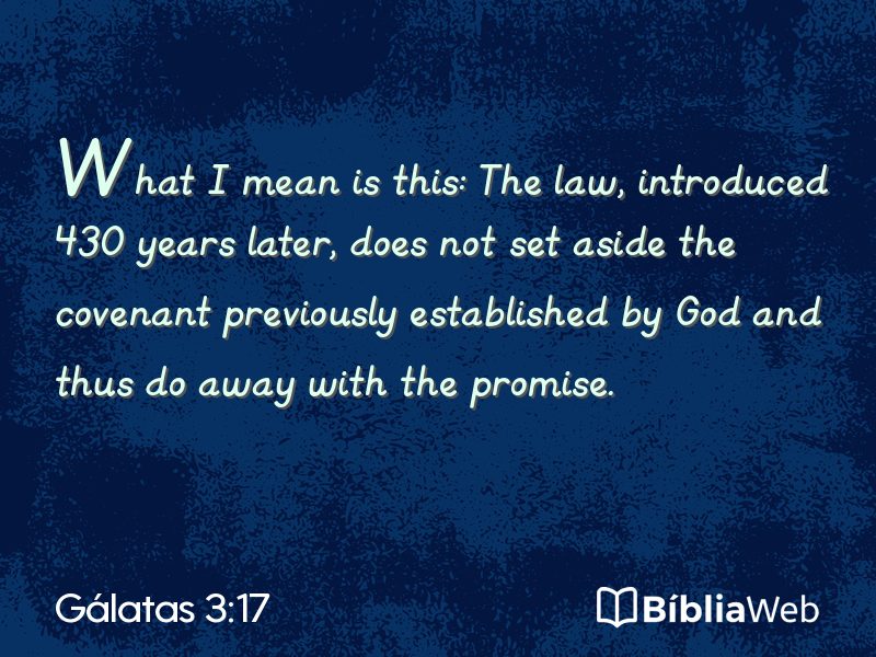 Gálatas 3:17 em imagem para compartilhar