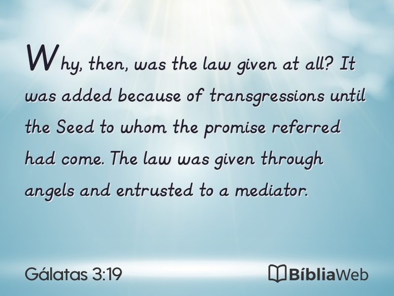 Gálatas 3:19 em imagem para compartilhar