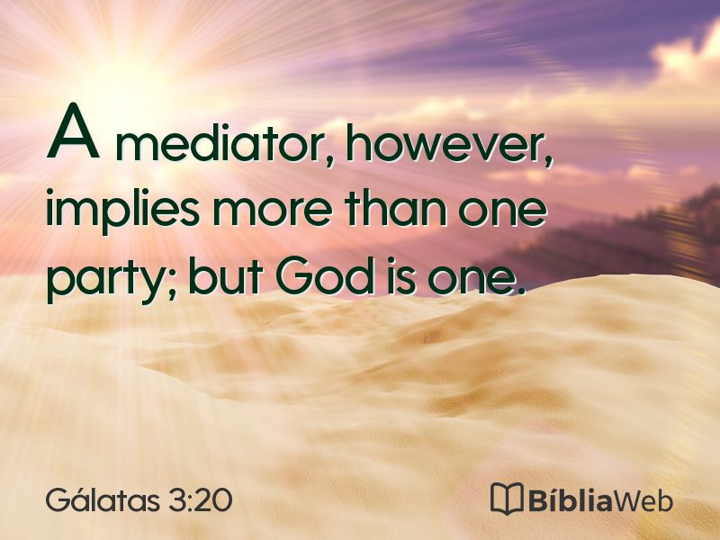 Gálatas 3:20 em imagem para compartilhar