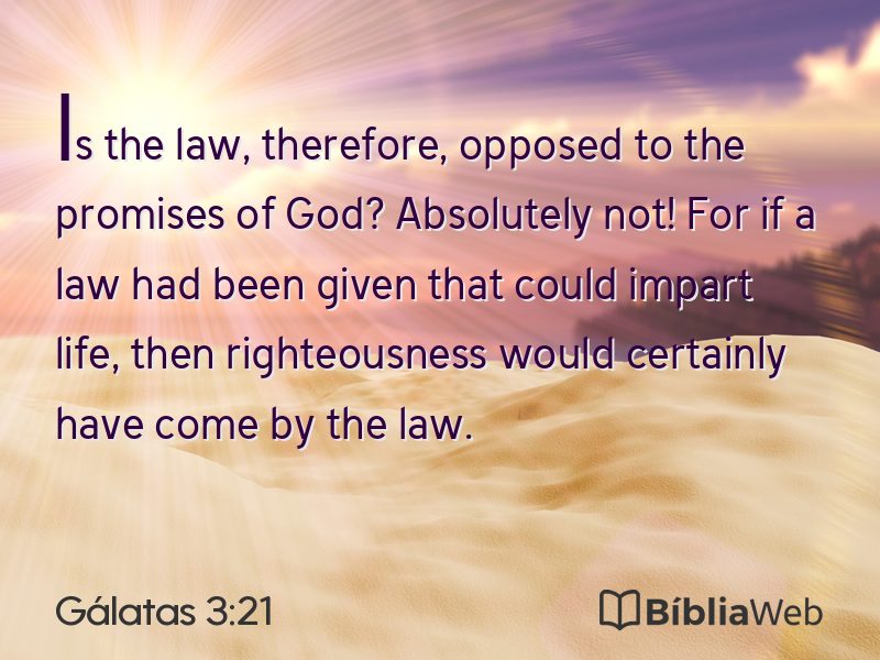 Gálatas 3:21 em imagem para compartilhar