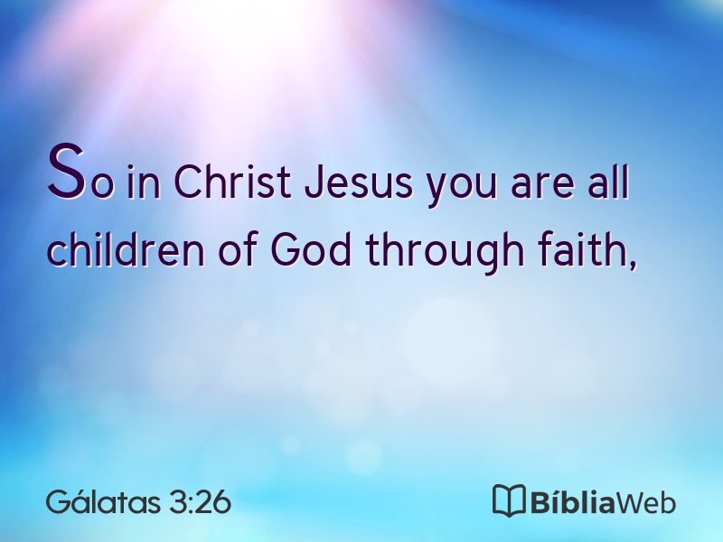 Gálatas 3:26 em imagem para compartilhar