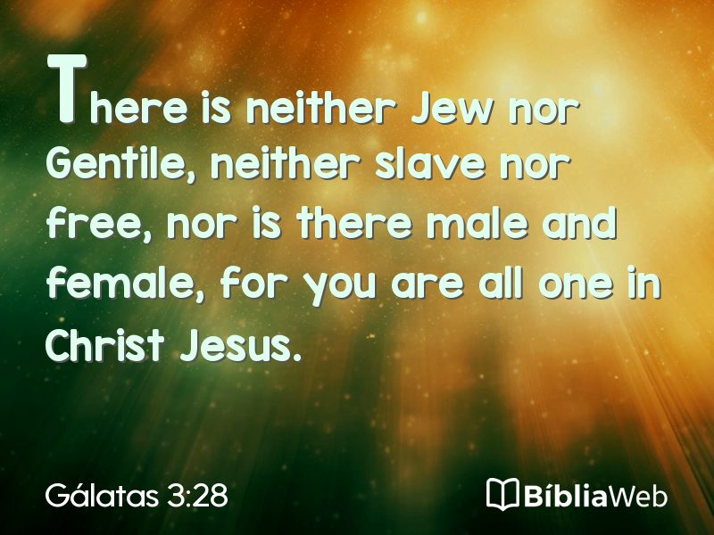 Gálatas 3:28 em imagem para compartilhar