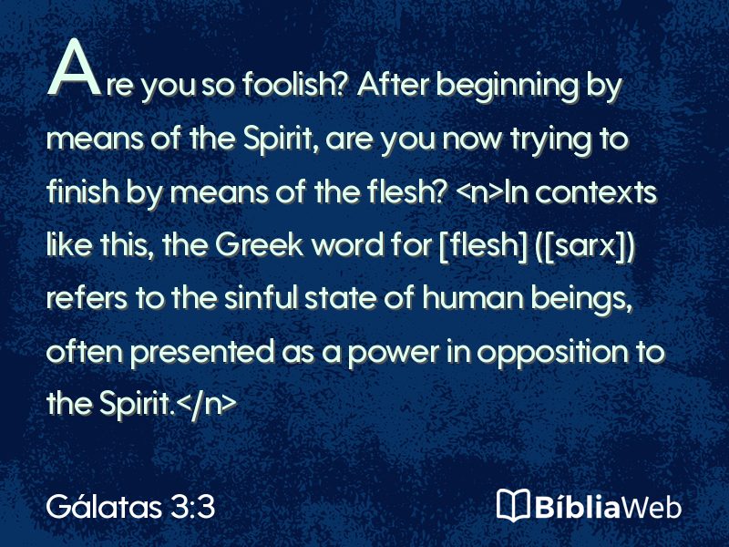 Gálatas 3:3 em imagem para compartilhar